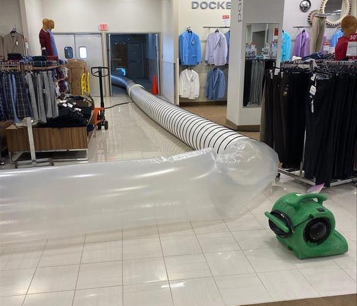 department store with air cleaning ventilation system set up