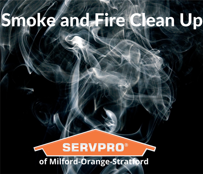Smoke background with the servpro logo