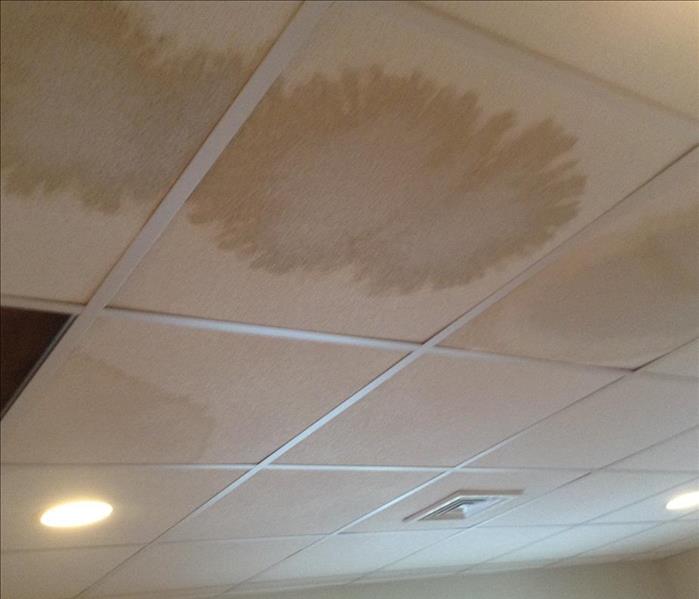 ceiling with water stains